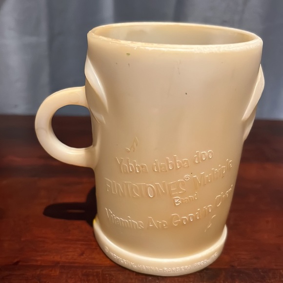 Vintage 1968 Flintstones Cartoon Cup or Mug Dino the Dinosaur Hanna-Barbera - Picture 4 of 12